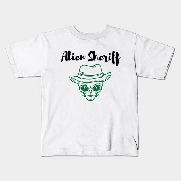 Supernatural Alien Sheriff Kids T-Shirt by rjstyle7